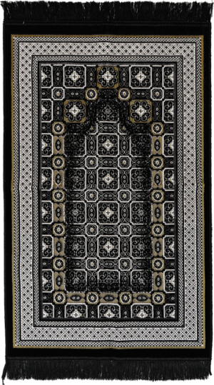 Thick Pile Prayer Rug - Black
